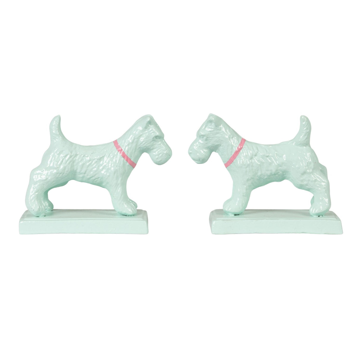 Mint Terrier Dog Cast Iron Bookends