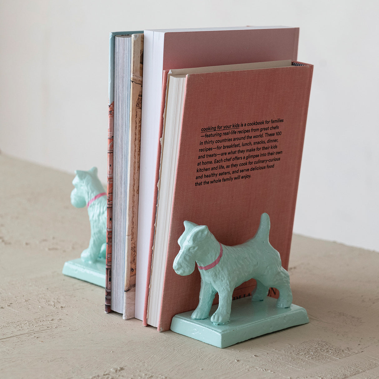 Mint Terrier Dog Cast Iron Bookends