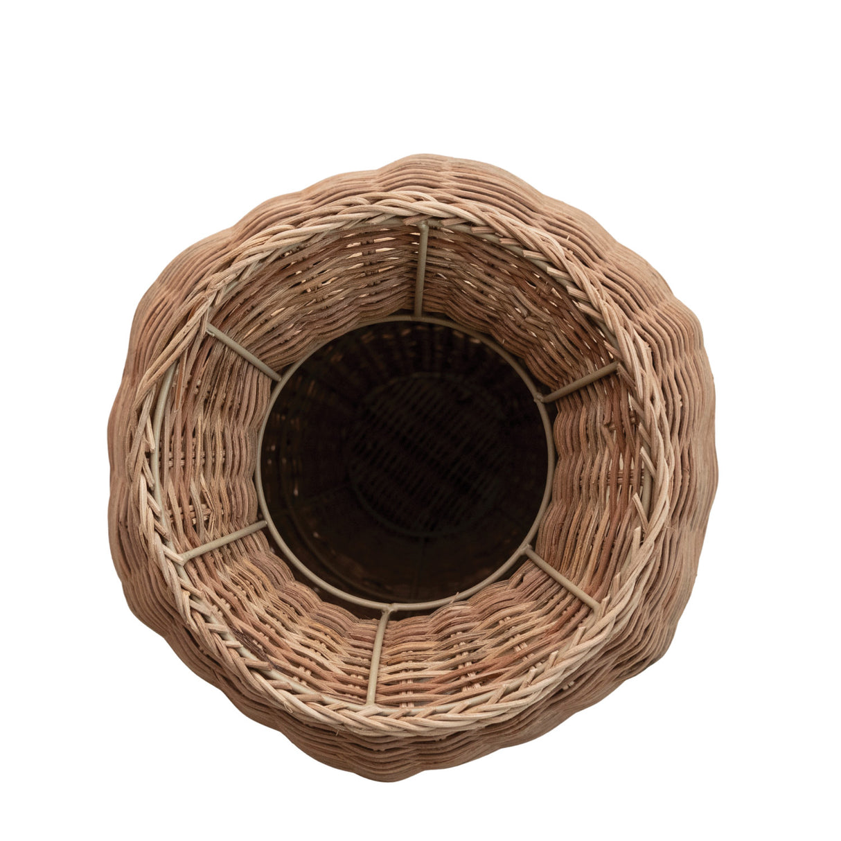 Decorative Hand-Woven Rattan Vase