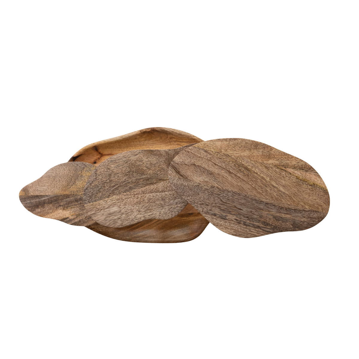 Mango Wood Serving Board with Three Pedestals