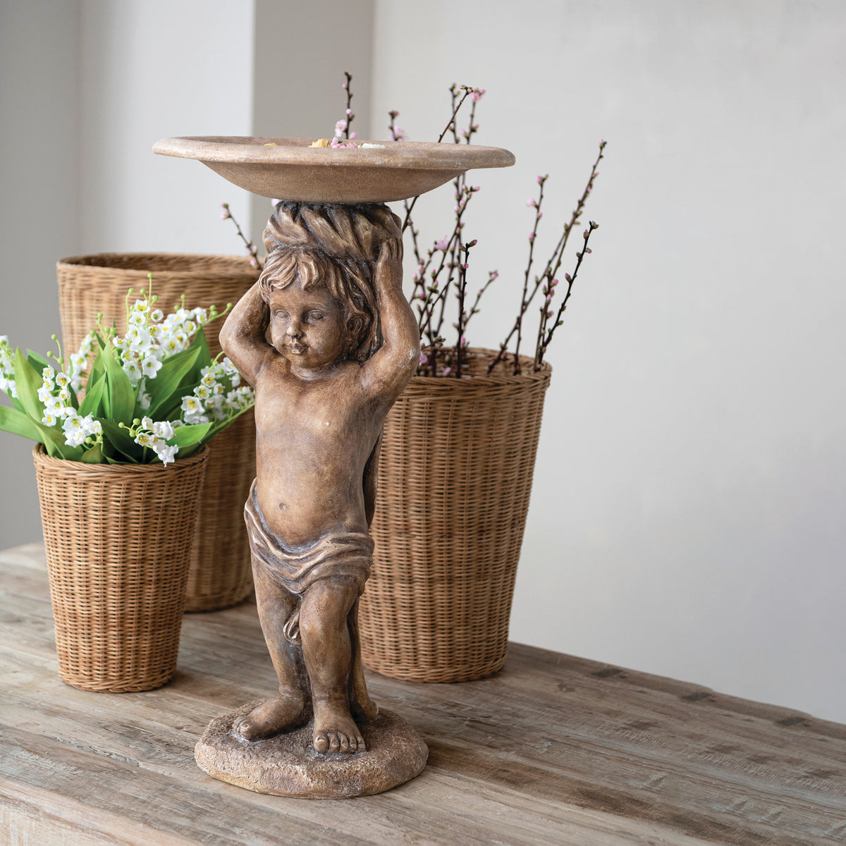 Natural Hand-Woven Rattan Basket