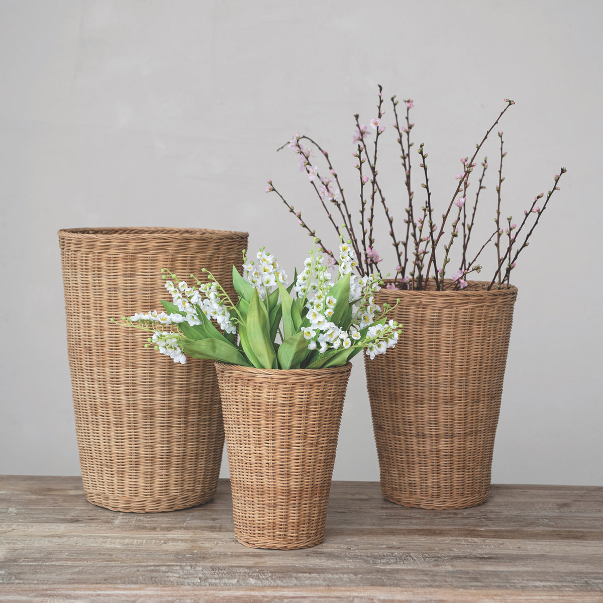 Natural Hand-Woven Rattan Basket