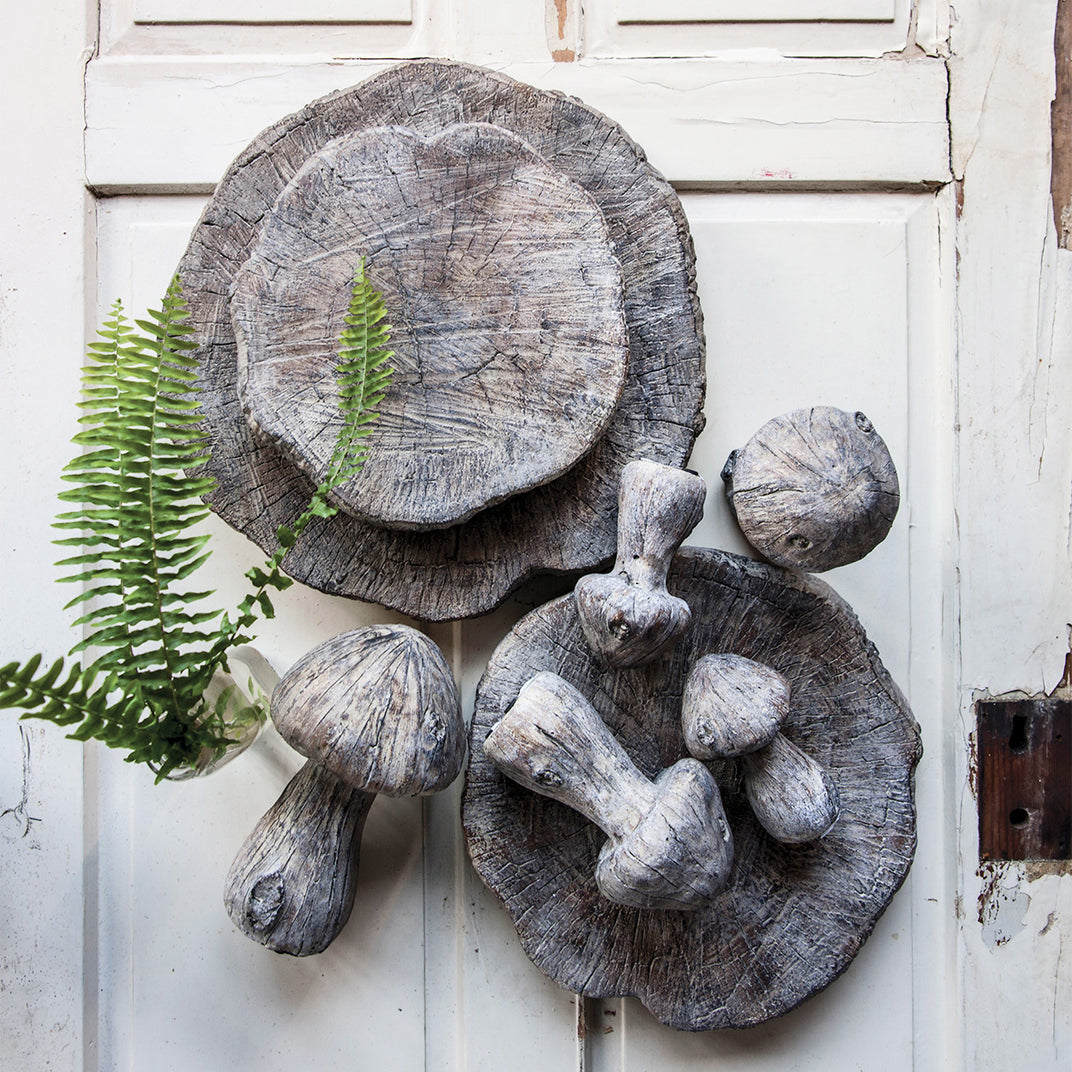 Faux Bois Wood Concrete Tabletop Round Slab