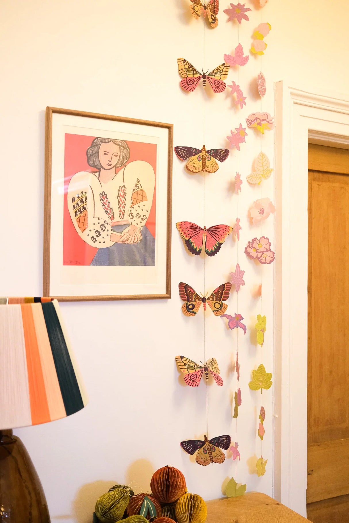Hand-Sewn Butterfly Paper Vertical Garland | East End Press