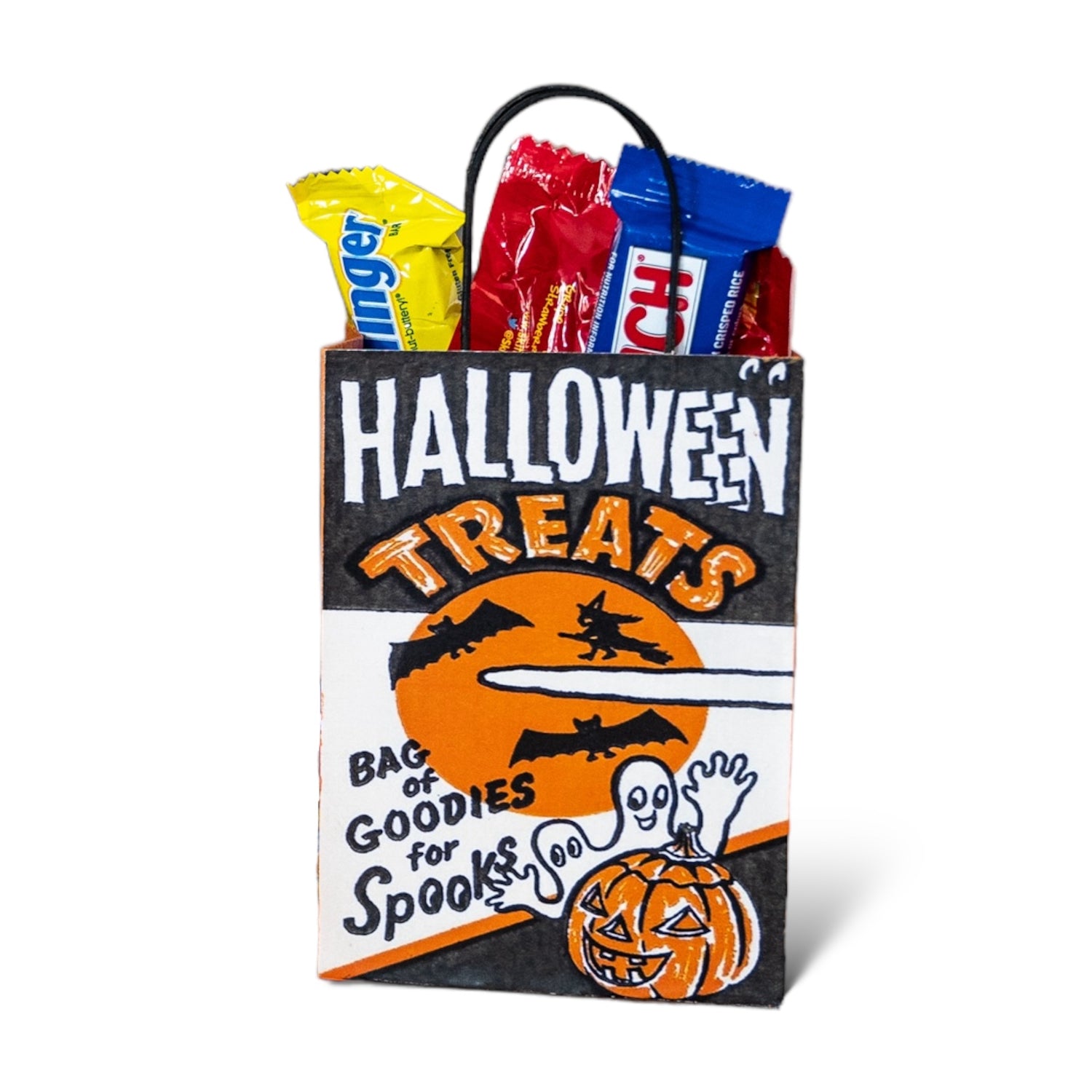 Retro Halloween Metal Treat Bags