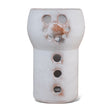 Christmas snowman clay luminary candle holder by kalalou