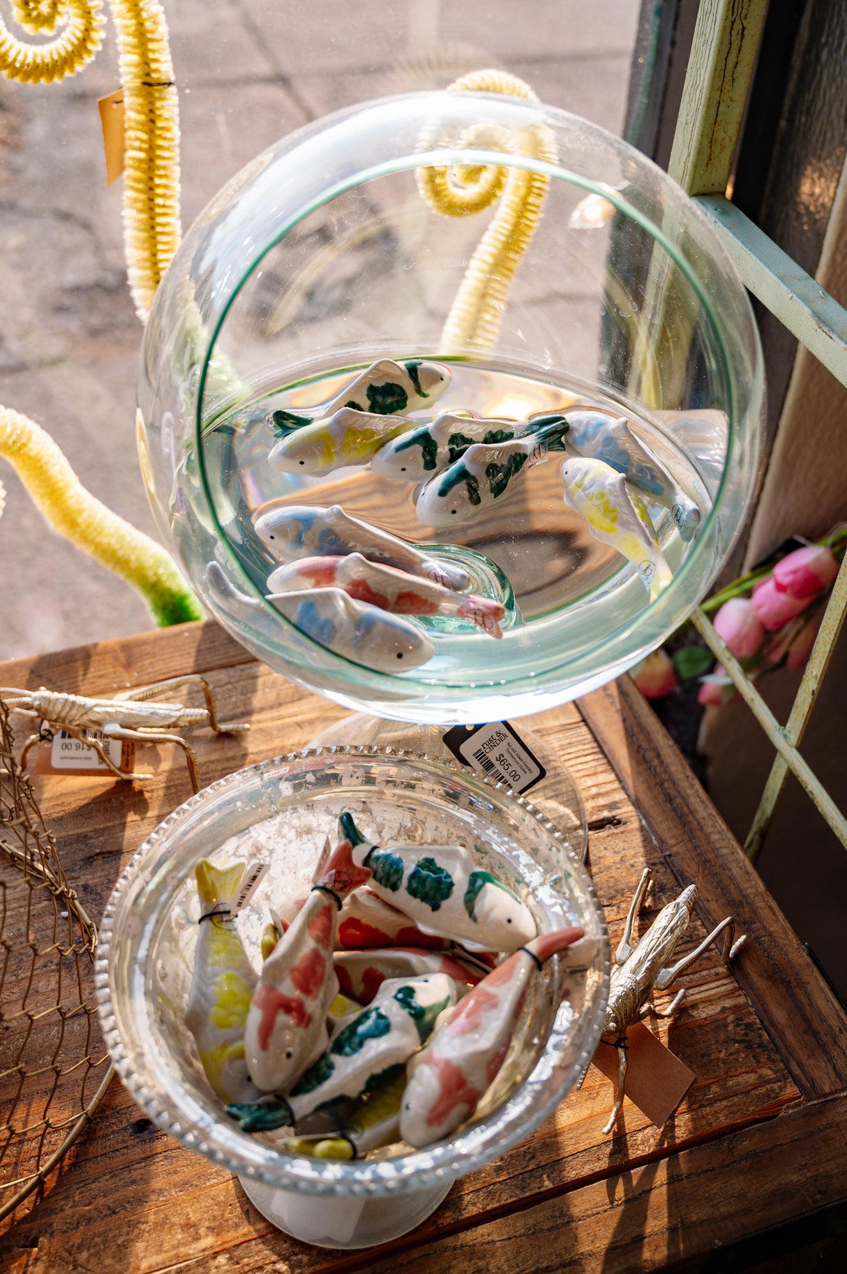 Hand-Painted Ceramic Floating Fish