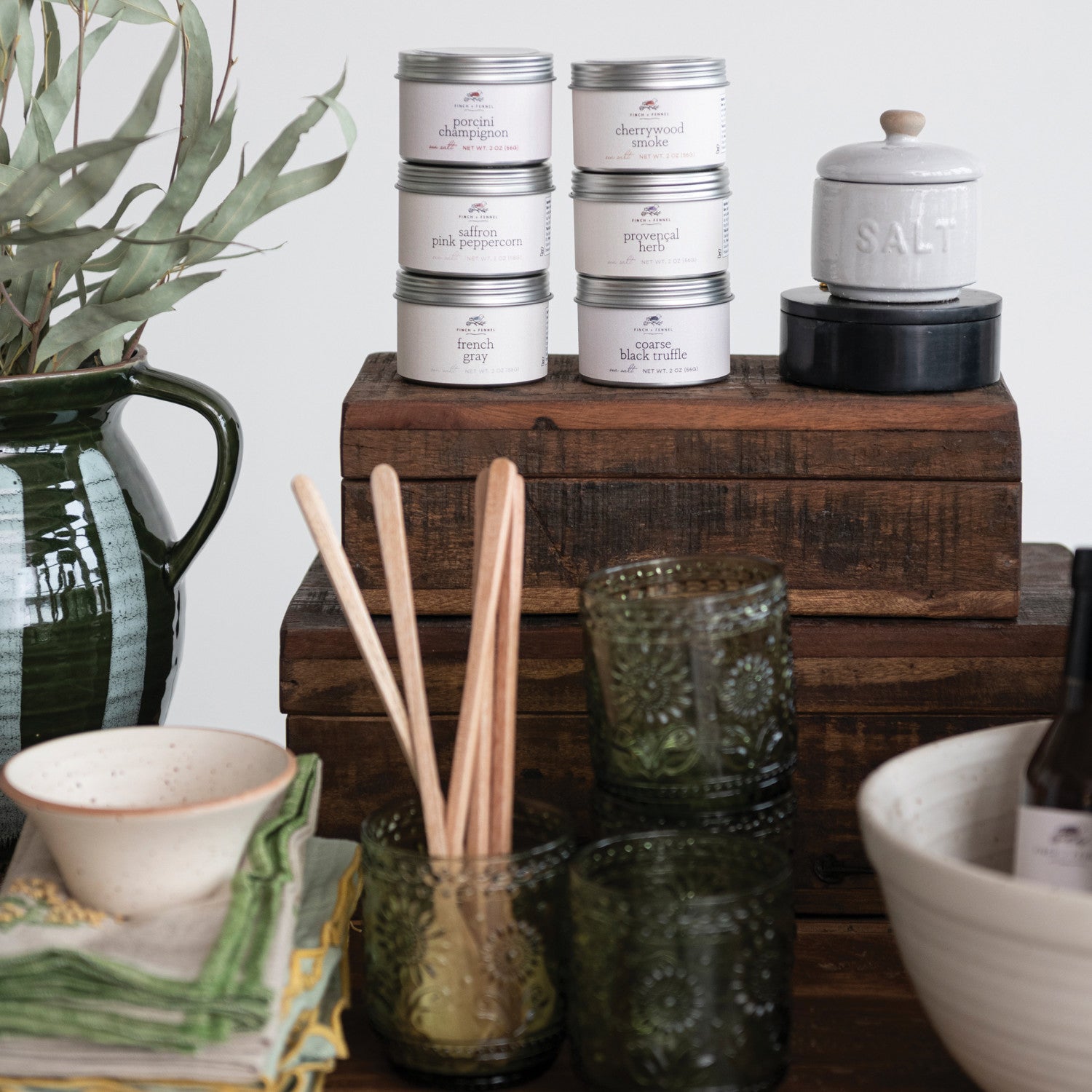 Coarse Black Truffle Sea Salt | Finch & Fennel