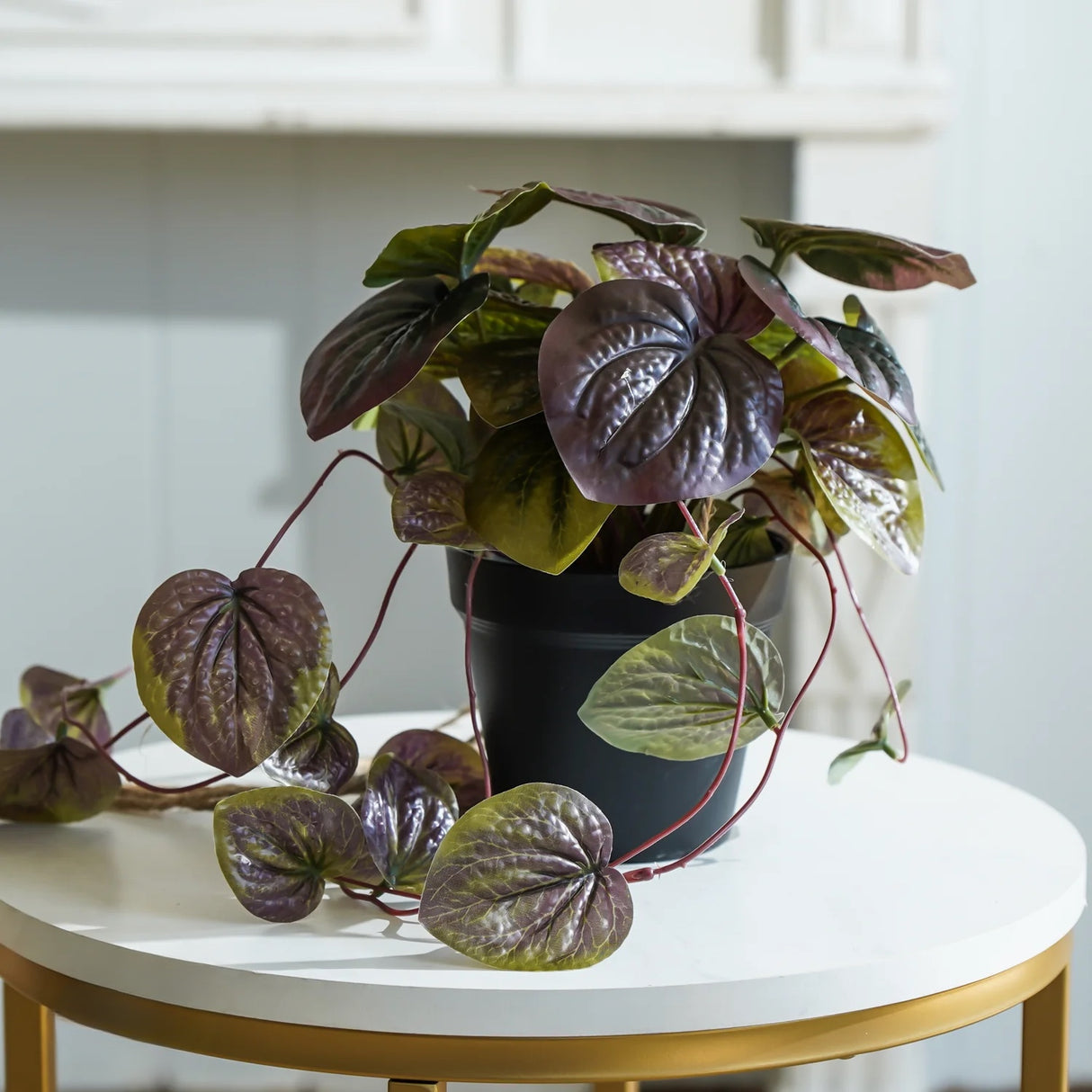 Faux Watermelon Begonia Plant in Pot