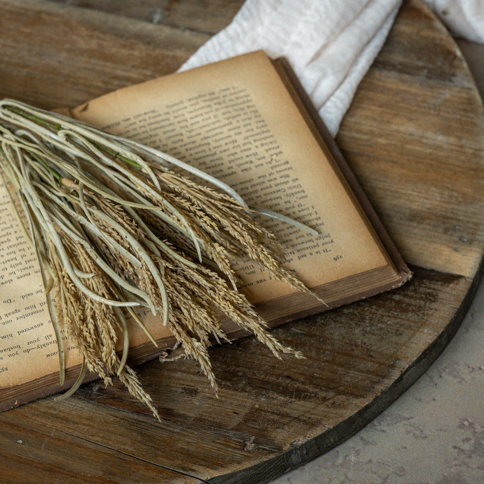Faux Wheat & Grass Bush