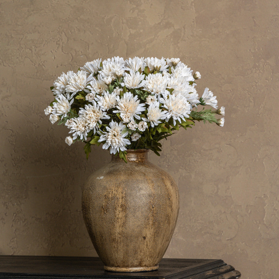 Faux Cream Mum Bush