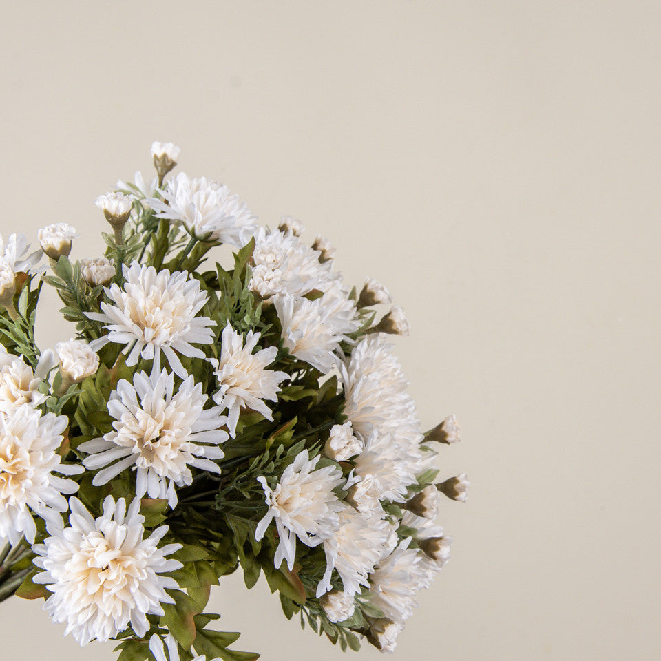 Faux Cream Mum Bush