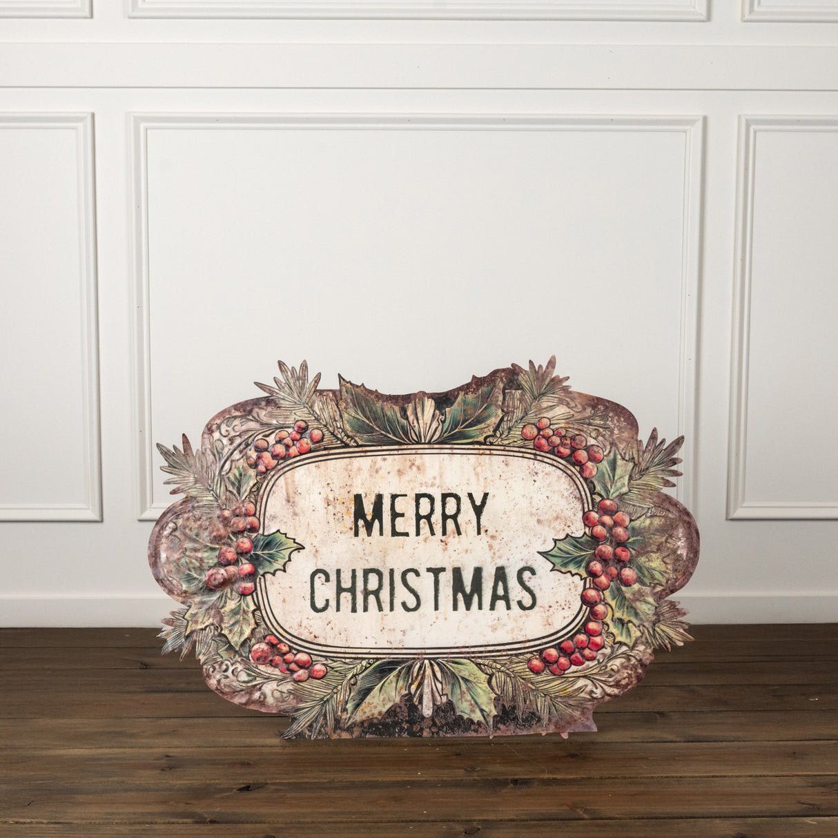 Merry Christmas Vintage-Inspired Metal Dummy Board