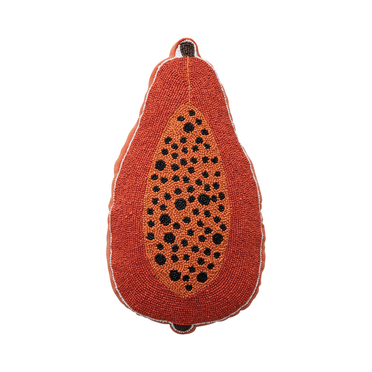 Beaded Papaya Accent Pillow