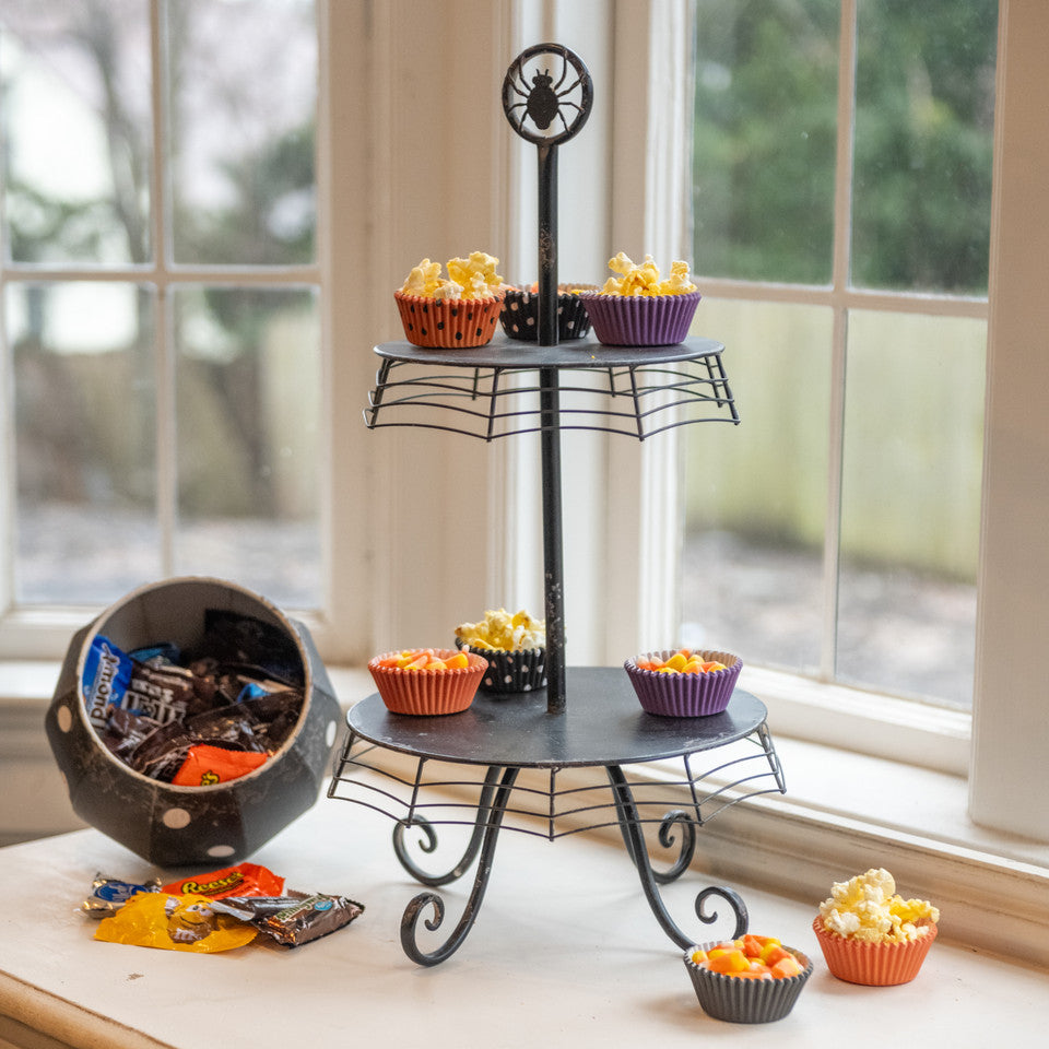 Spider Web Two-Tier Metal Display Stand