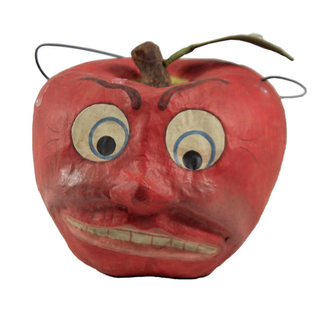 Paper Mache Red Apple Candy Bucket
