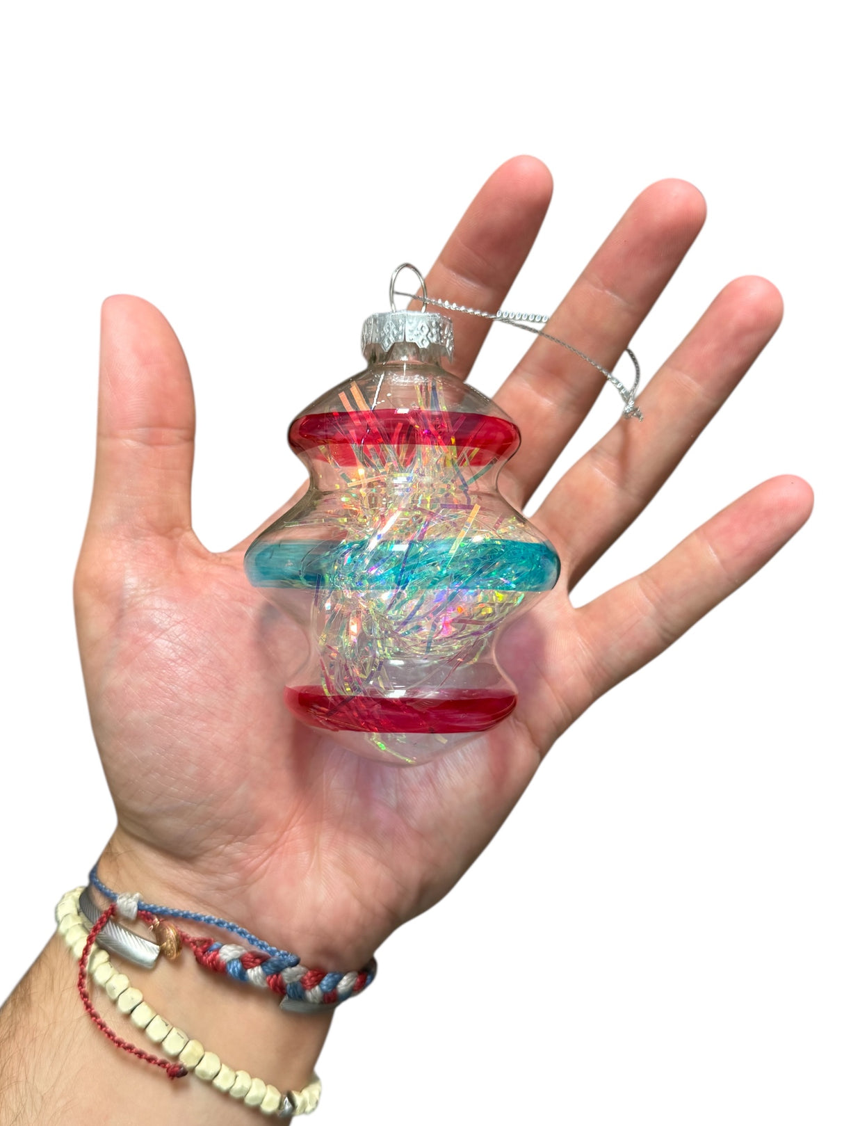 Striped Glass Drop Ornament | 2 Styles