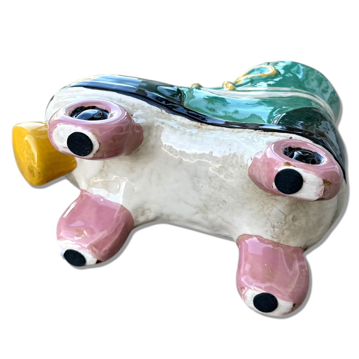 Vintage Roller Skate Ceramic Planter