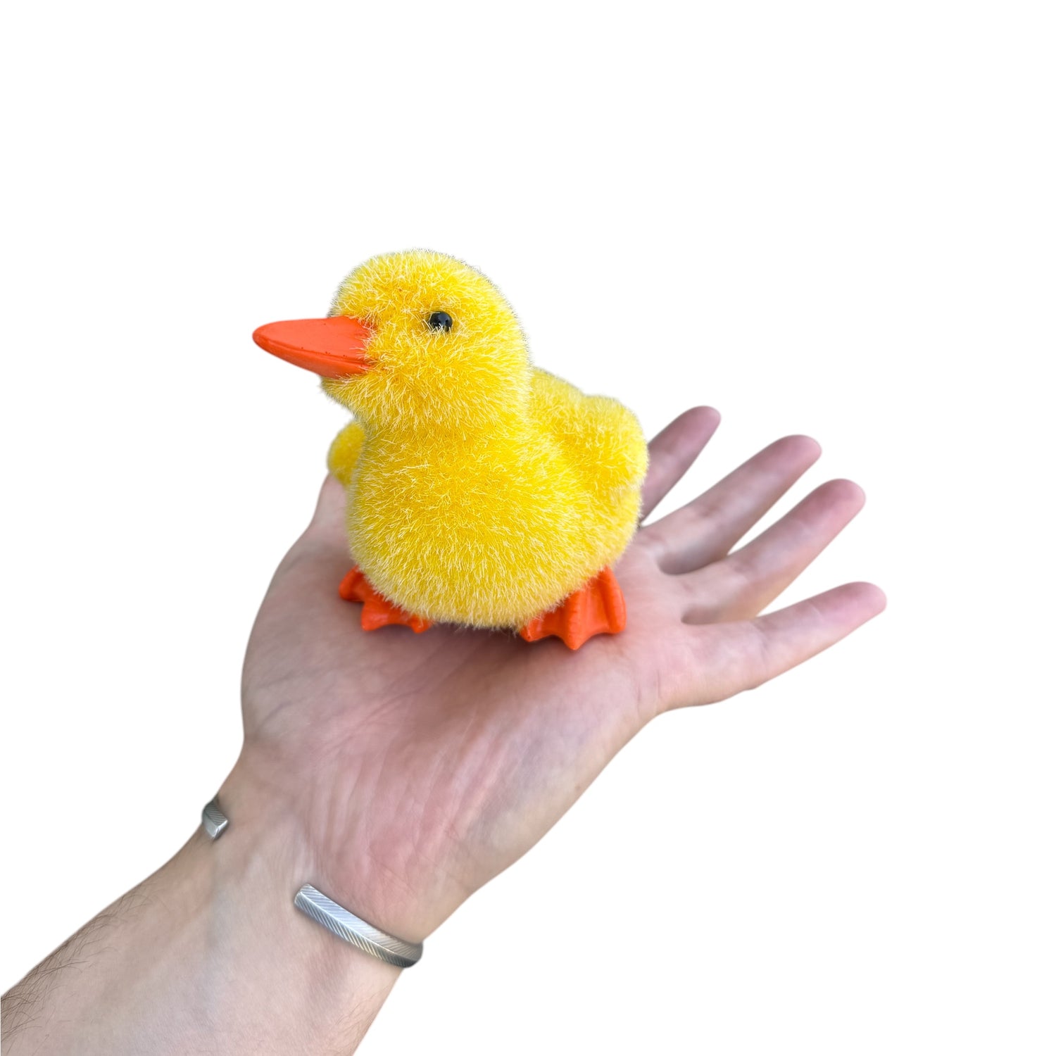 Fuzzy Yellow Duck Figurines