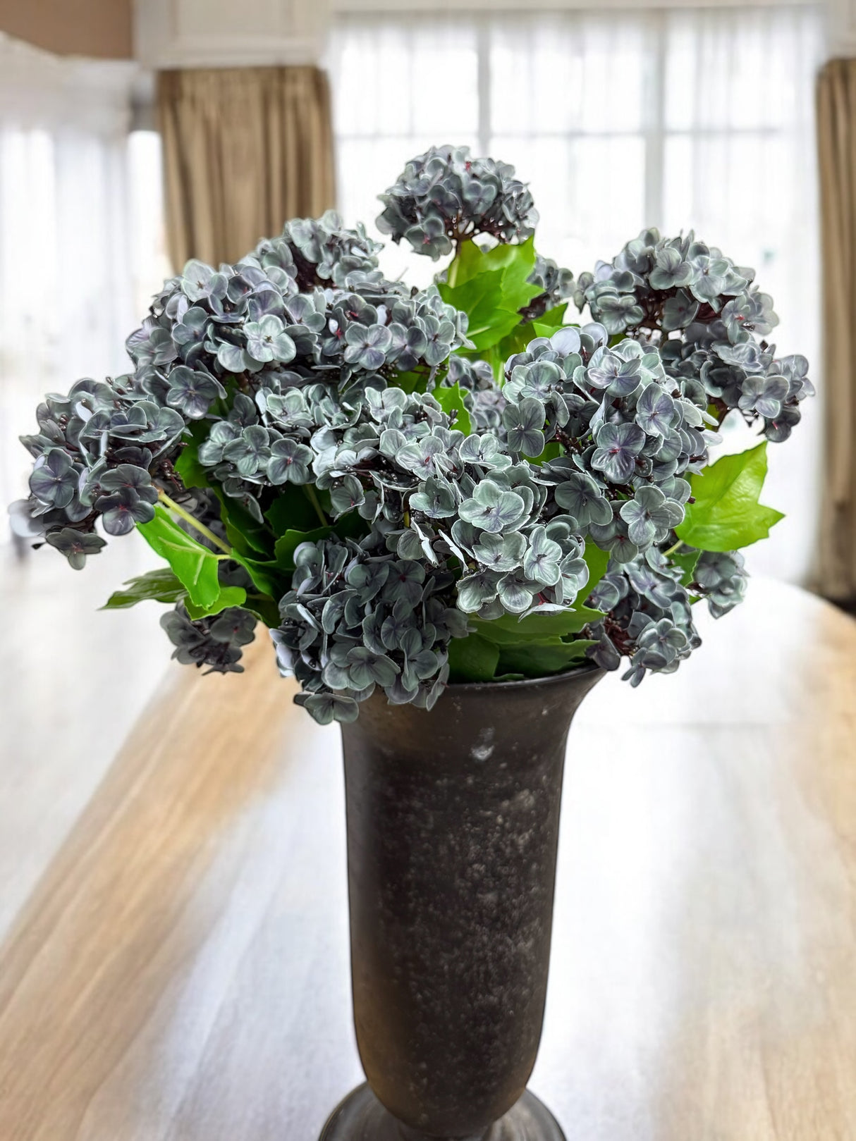 Blue Hydrangea Cluster Stem