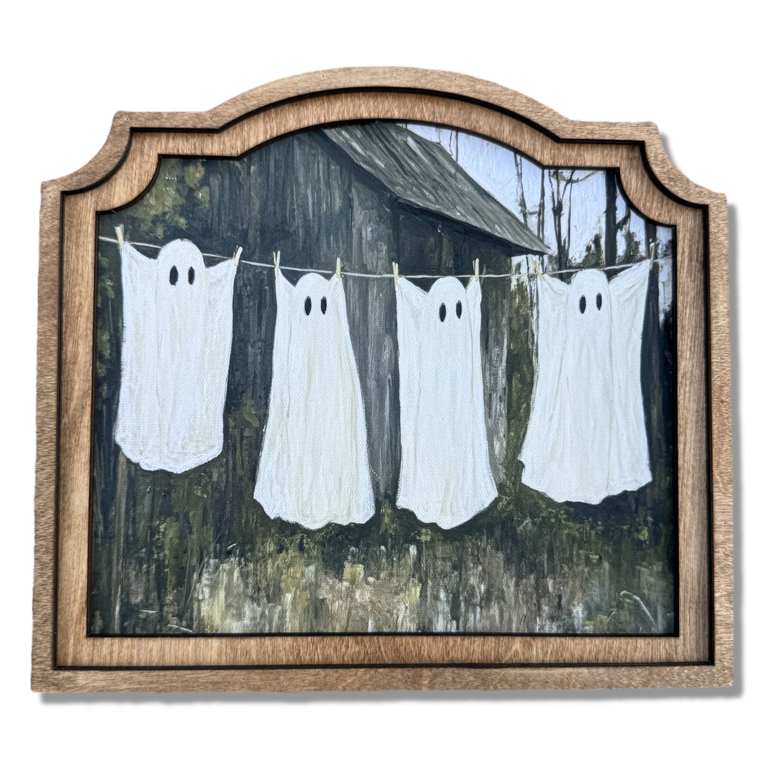 Provincial Ghost Laundry Framed Canvas Artwork