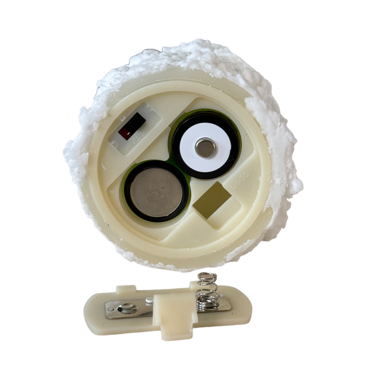 White Snowy Flickering LED Flameless Wax Pillar Candles