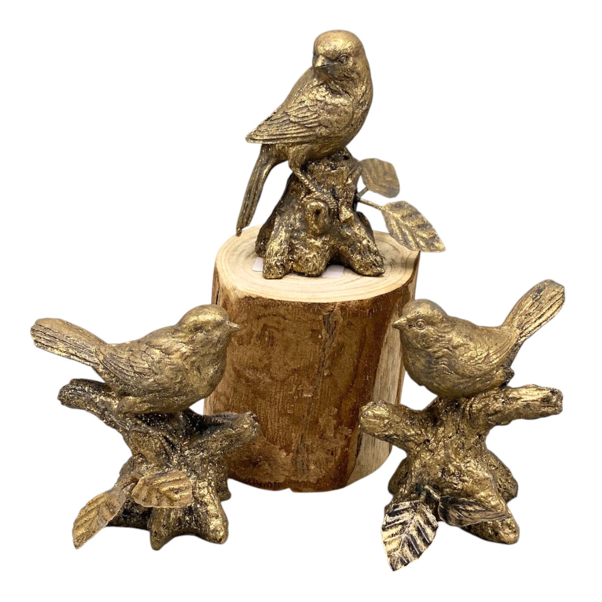 Antiqued Golden Bird Resin Figurines | 3 Styles