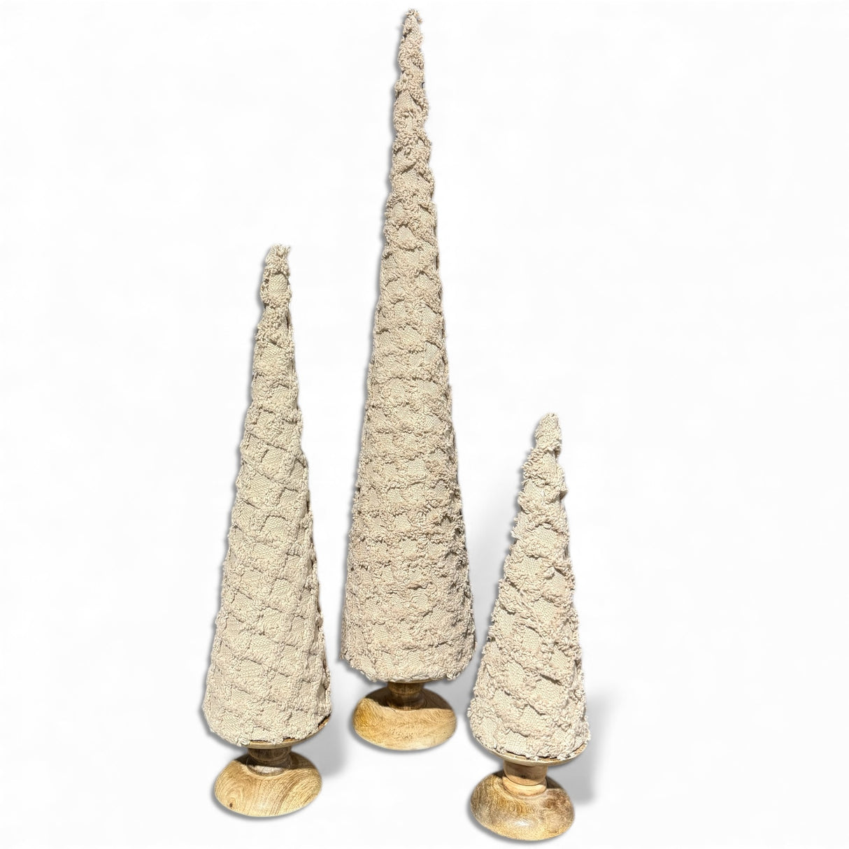 Beige Fuzzy Cone Trees