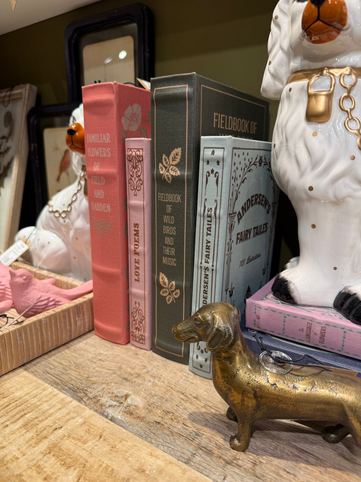 Vintage Garden Library Linen Storage Book Boxes | Wild Birds, Flowers & Fairy Tales