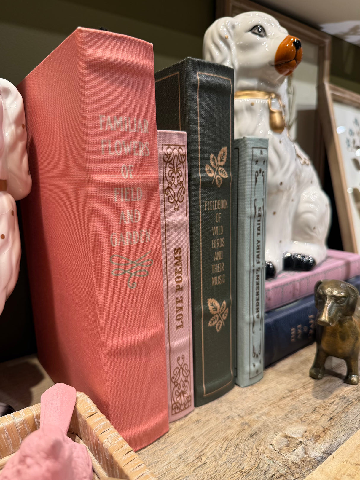 Vintage Garden Library Linen Storage Book Boxes | Wild Birds, Flowers & Fairy Tales