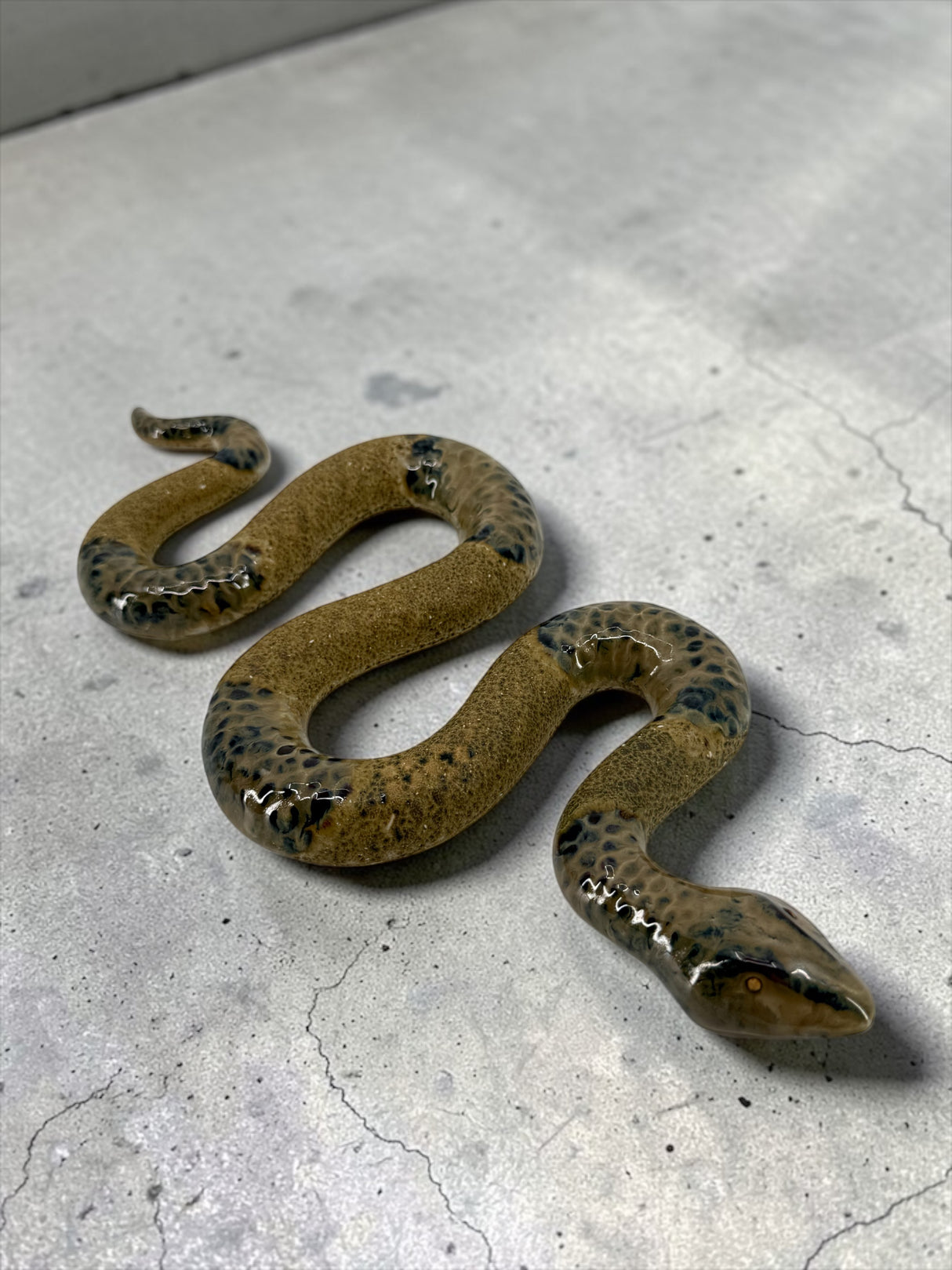 Reactive Glaze Ceramic Snake Decor