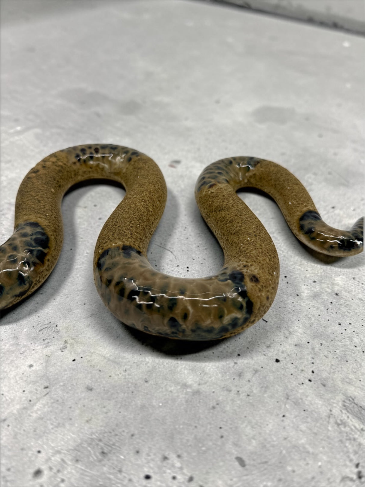 Reactive Glaze Ceramic Snake Decor