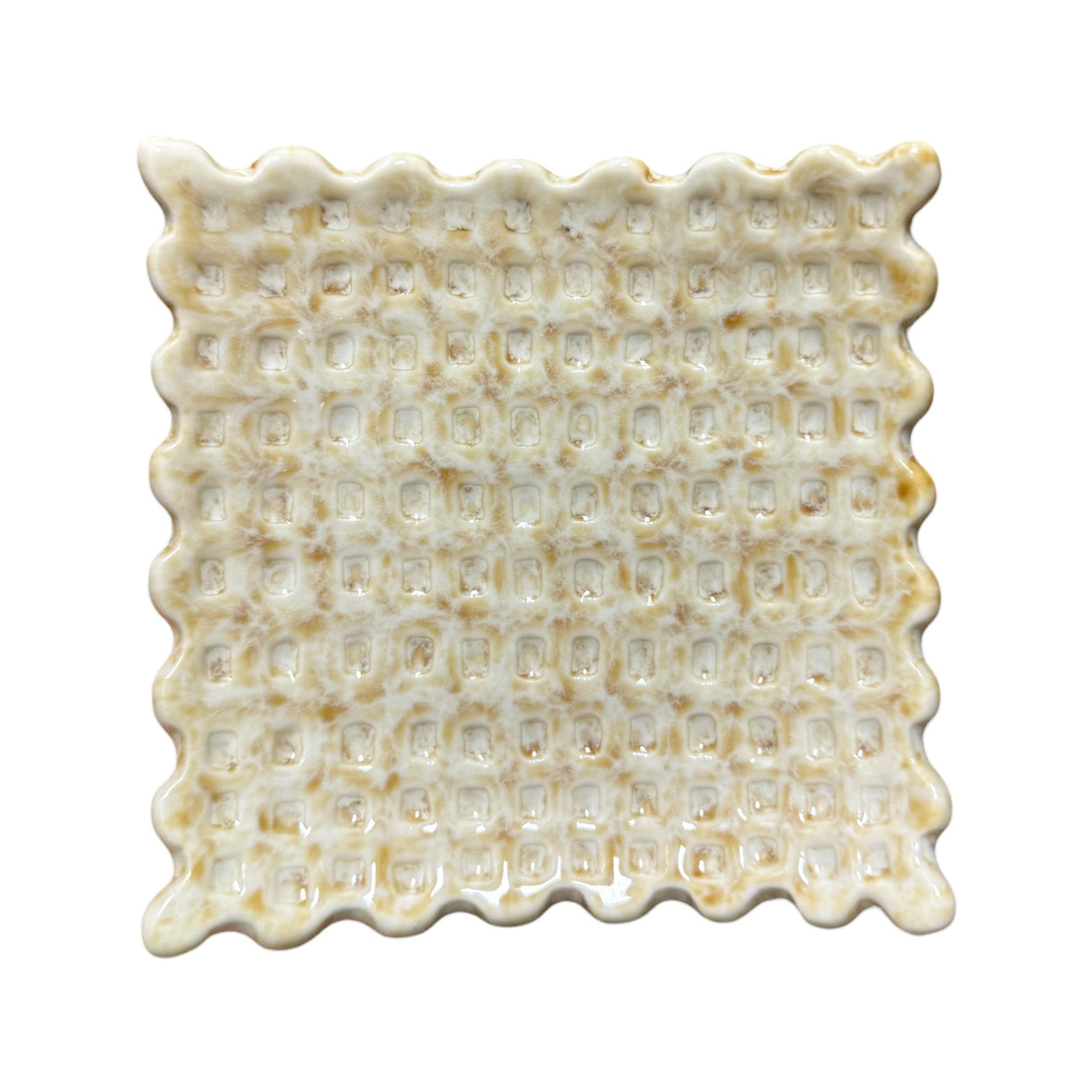 Reactive Glaze Ceramic Debossed Soap Dish