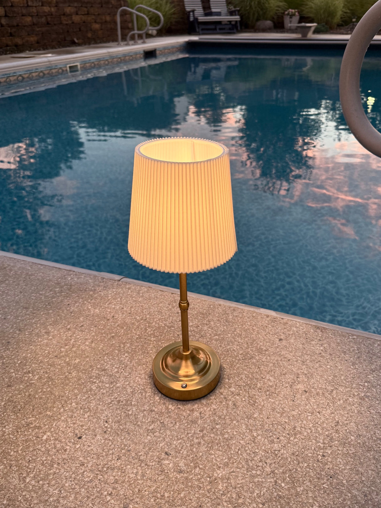 Rechargeable Touch-Control Gold LED Lamp