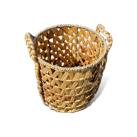 Woven Rattan Basket with Handles