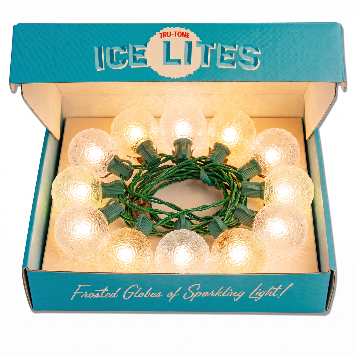 Tru-Tone Ice Lites Clear Frosted Snowball LED Light Strand