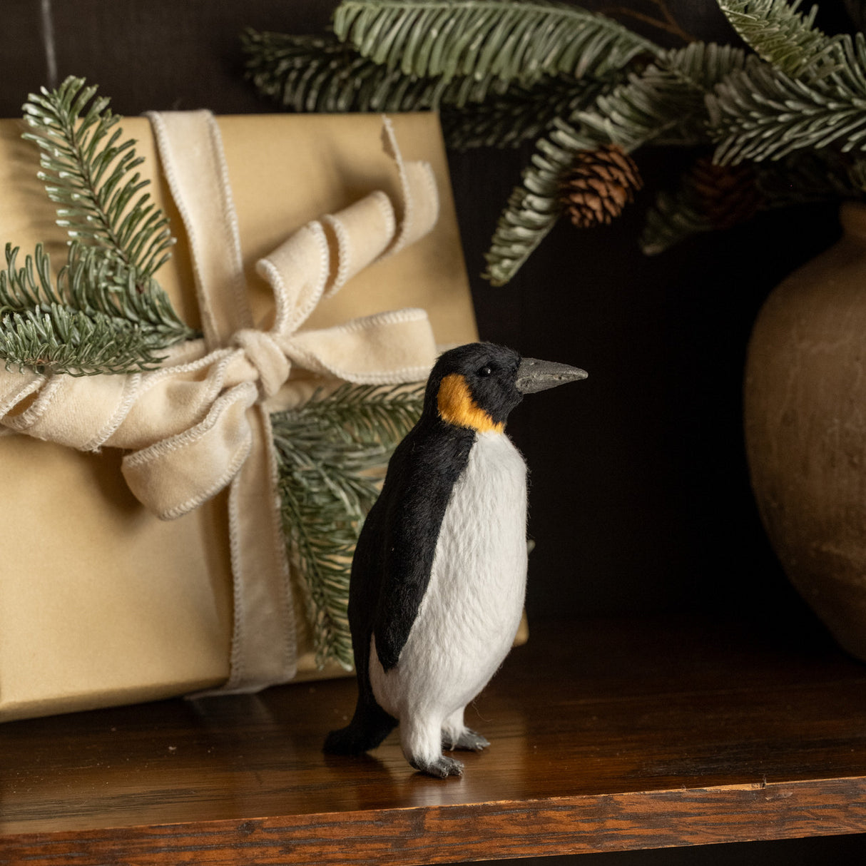 Standing Faux Fur Emperor Penguins | 2 Sizes