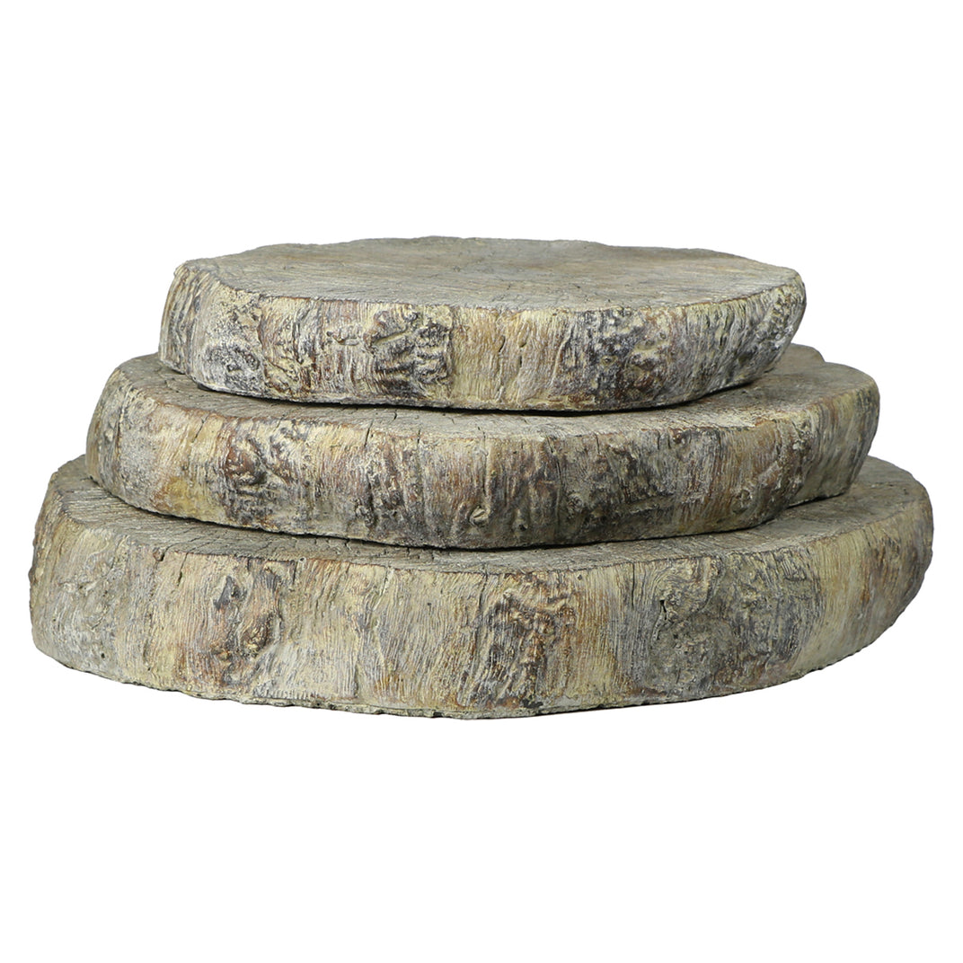 Faux Bois Wood Concrete Tabletop Round Slab