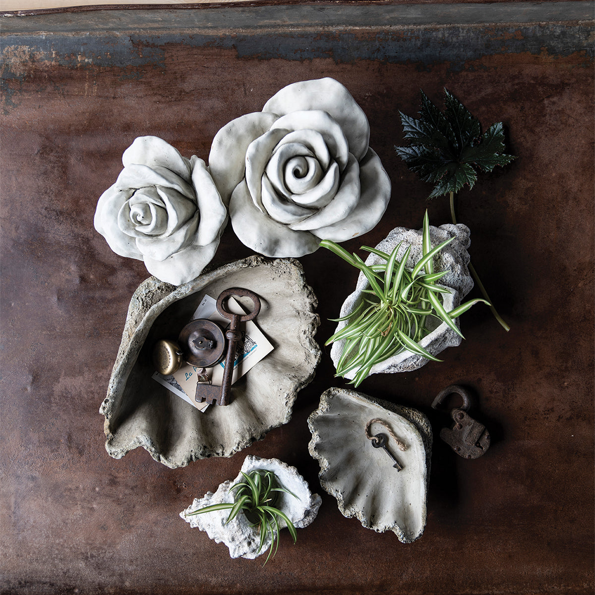 Cast Concrete Conch Shell Planter | 2 Sizes