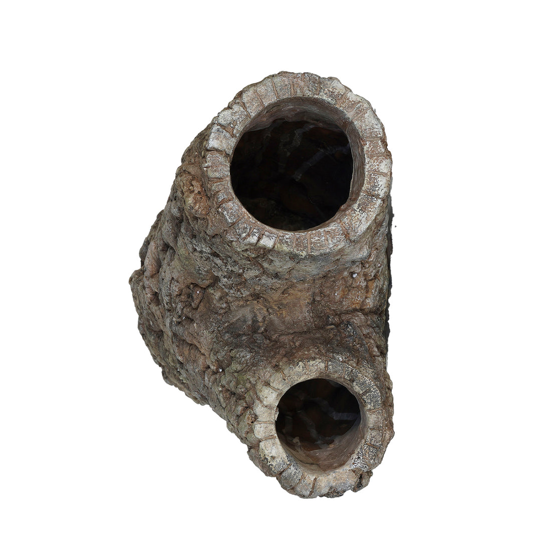 Faux Bois Wood Concrete Vase