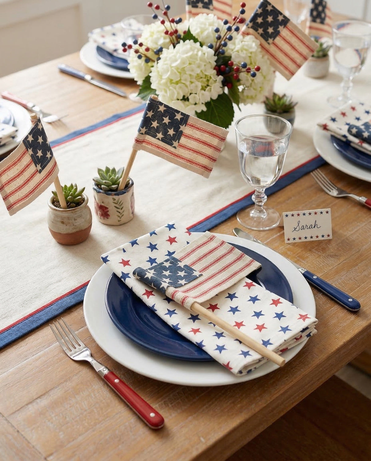Mini Fabric American Flag Pick