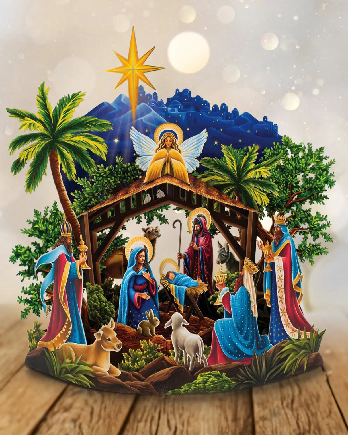 Starlit Nativity Pop-Up Christmas Card | FreshCut Paper