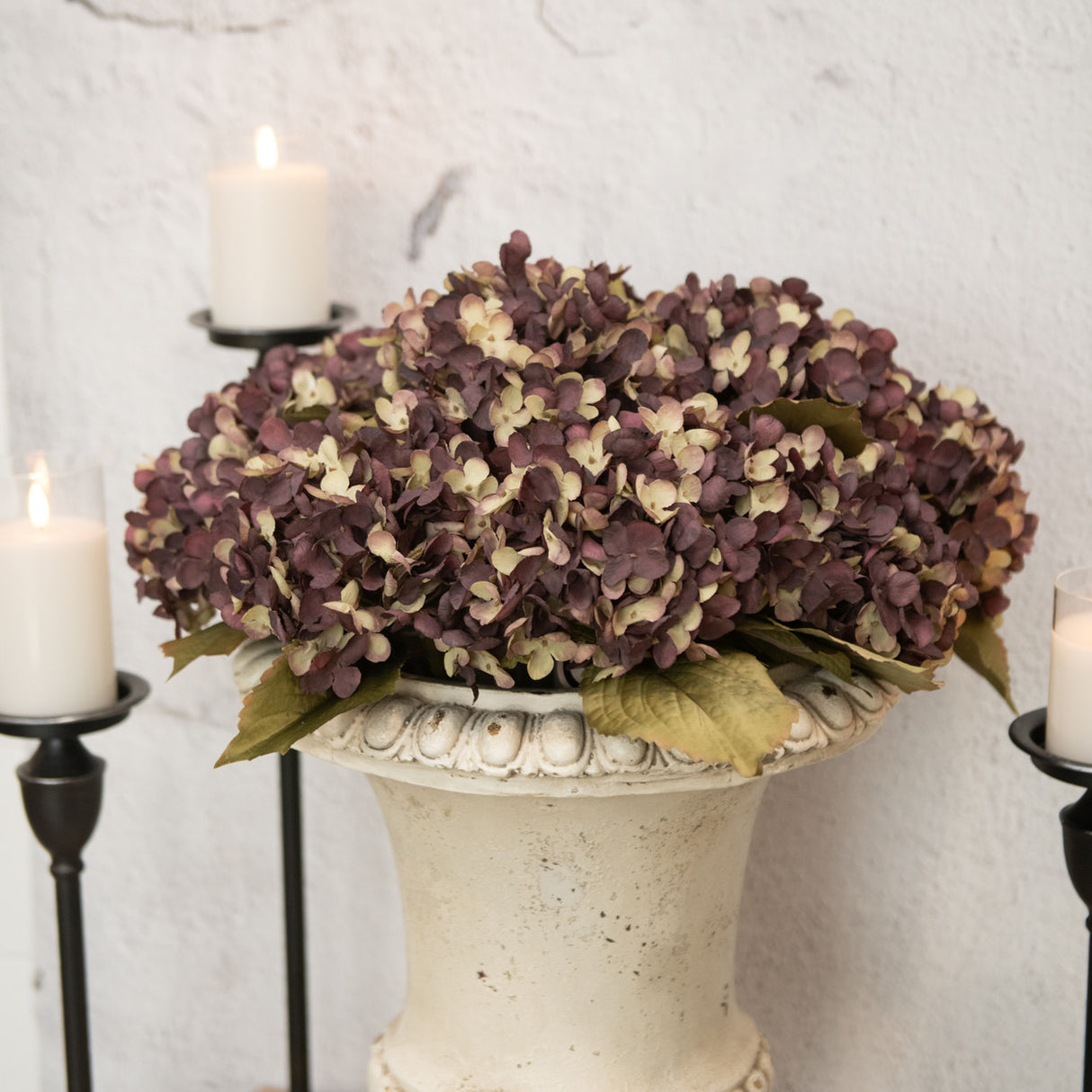 Beige & Purple Hydrangea Spray