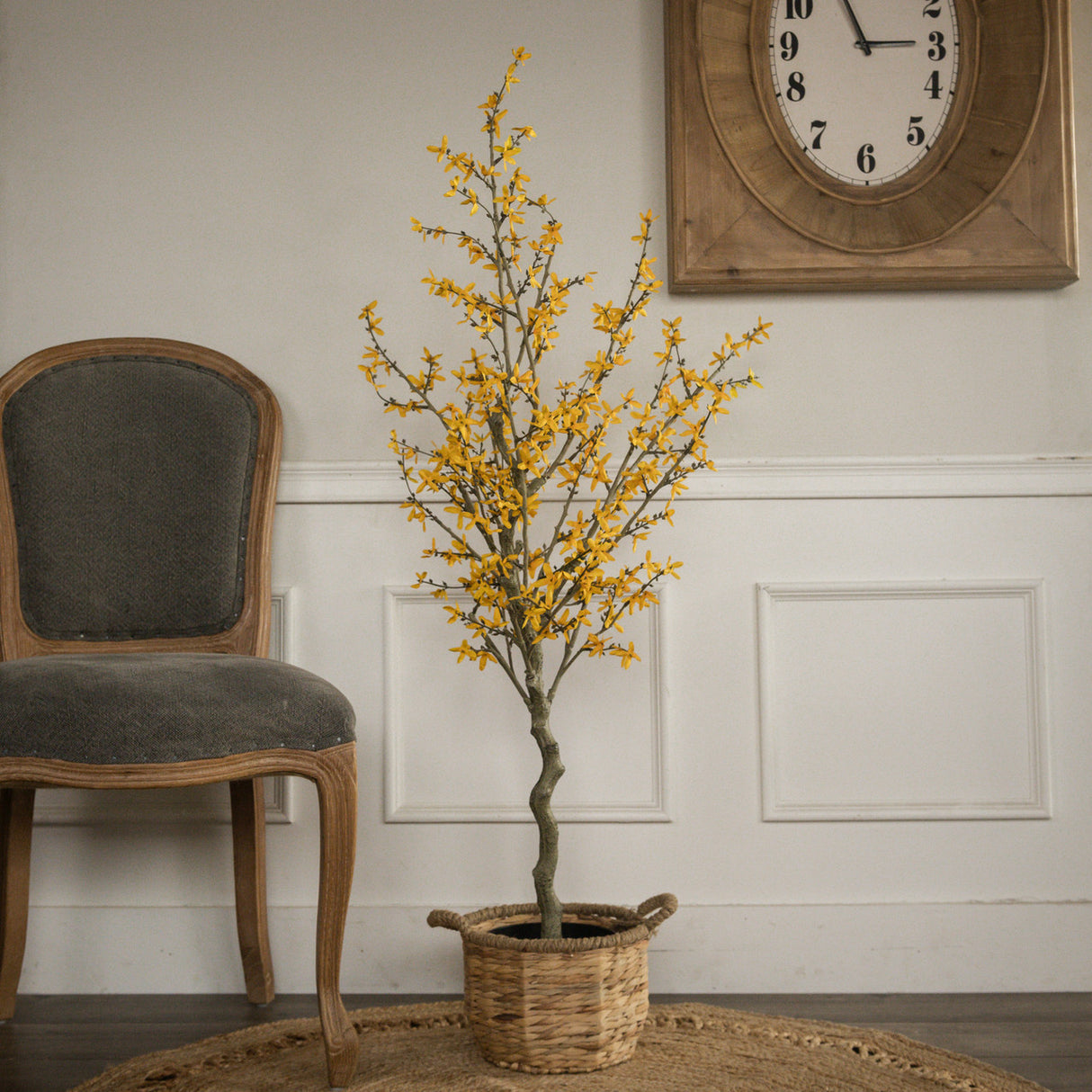 Faux Yellow Winter Jasmine Potted Tree | 4.25'