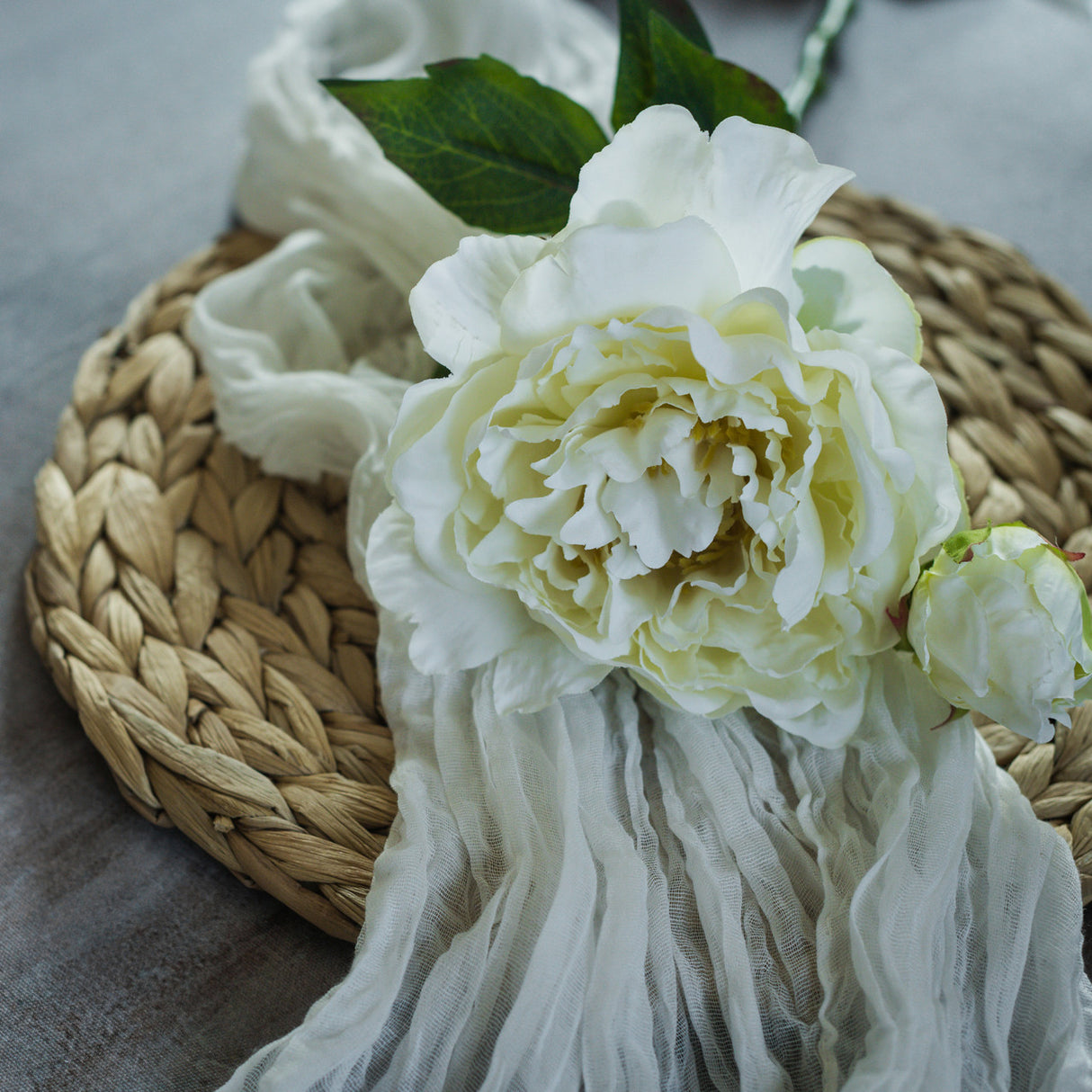 Cream Peony Stem Spray