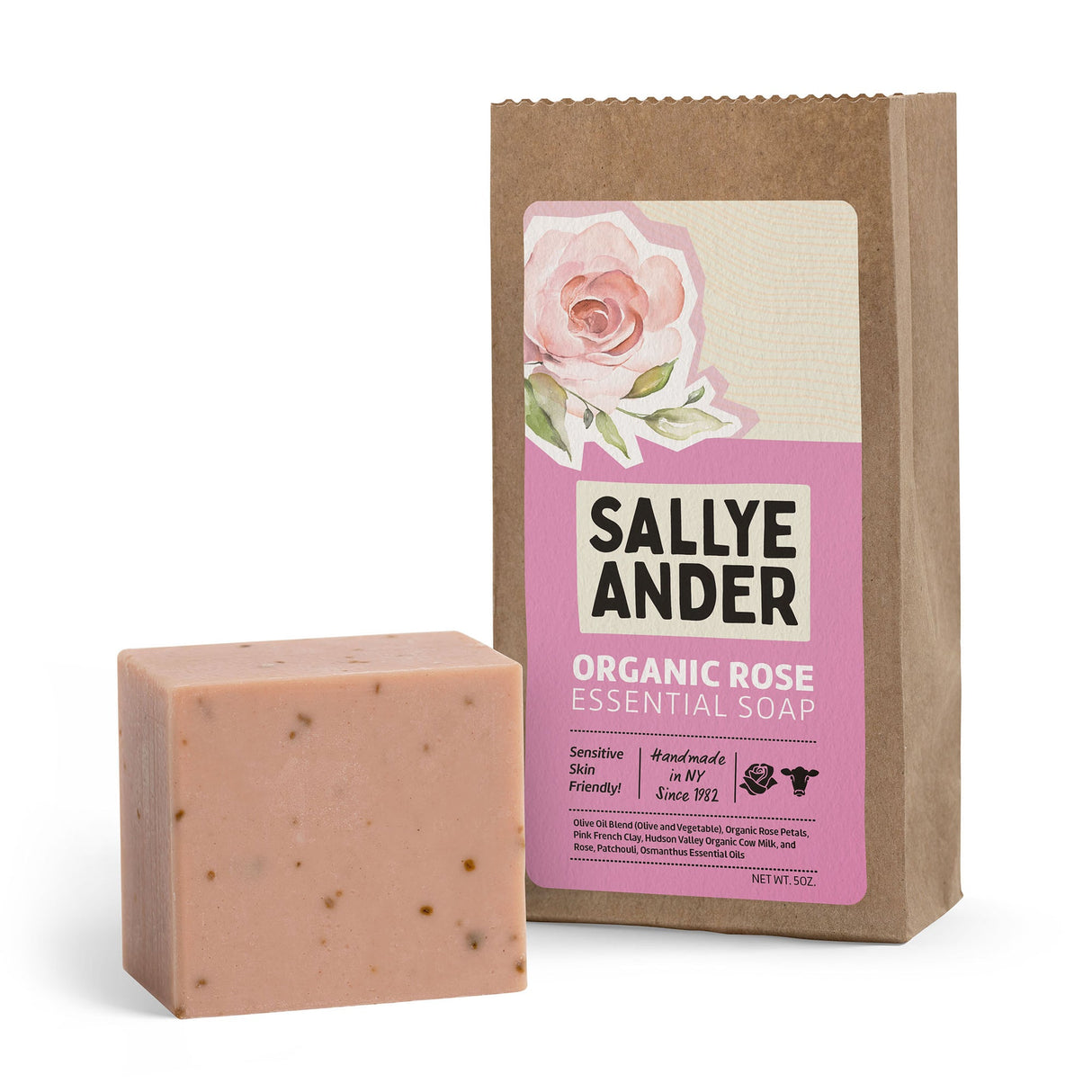 Organic Rose Essential Bar Soap | SallyeAnder