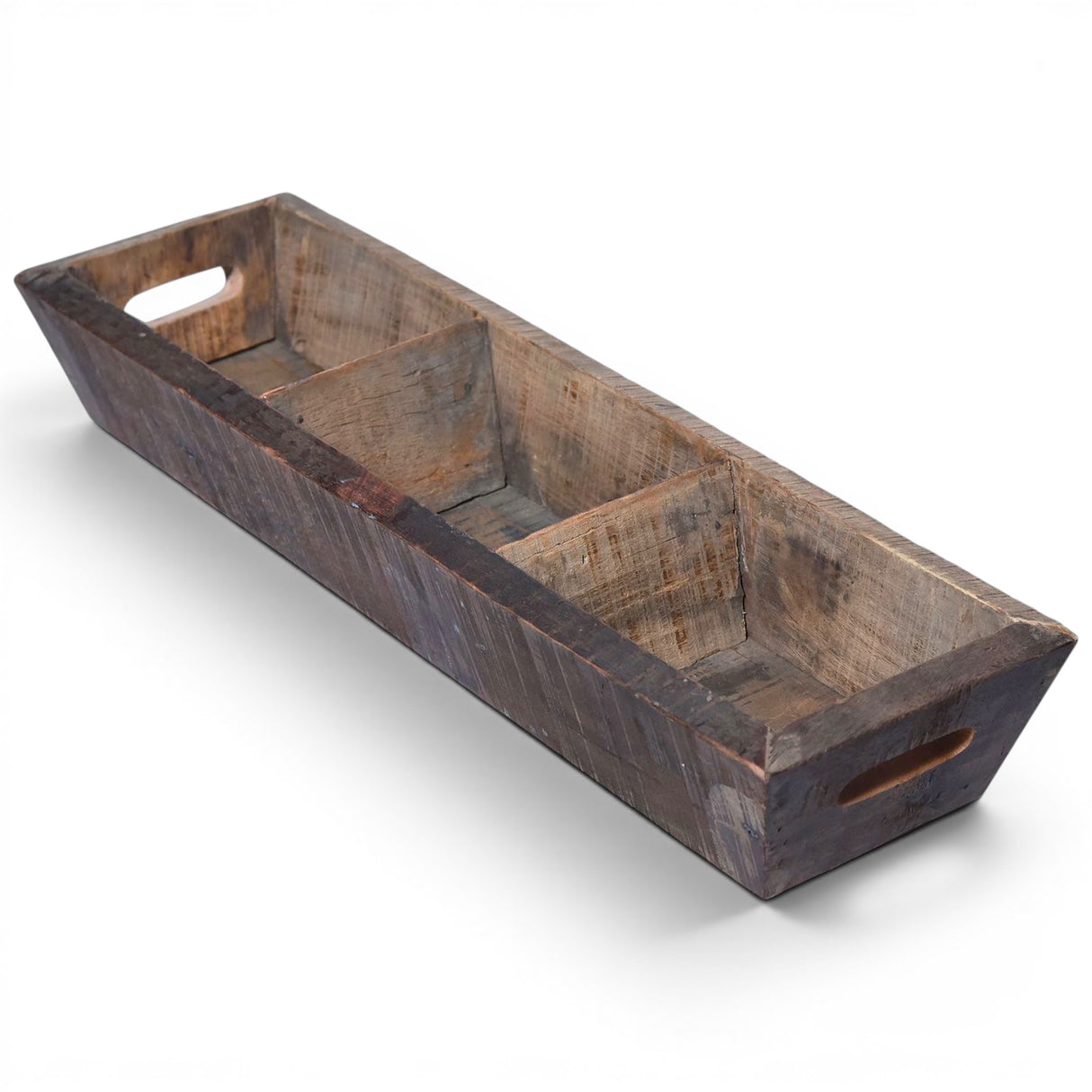 Primitive Three Brick Mold Wood Planter