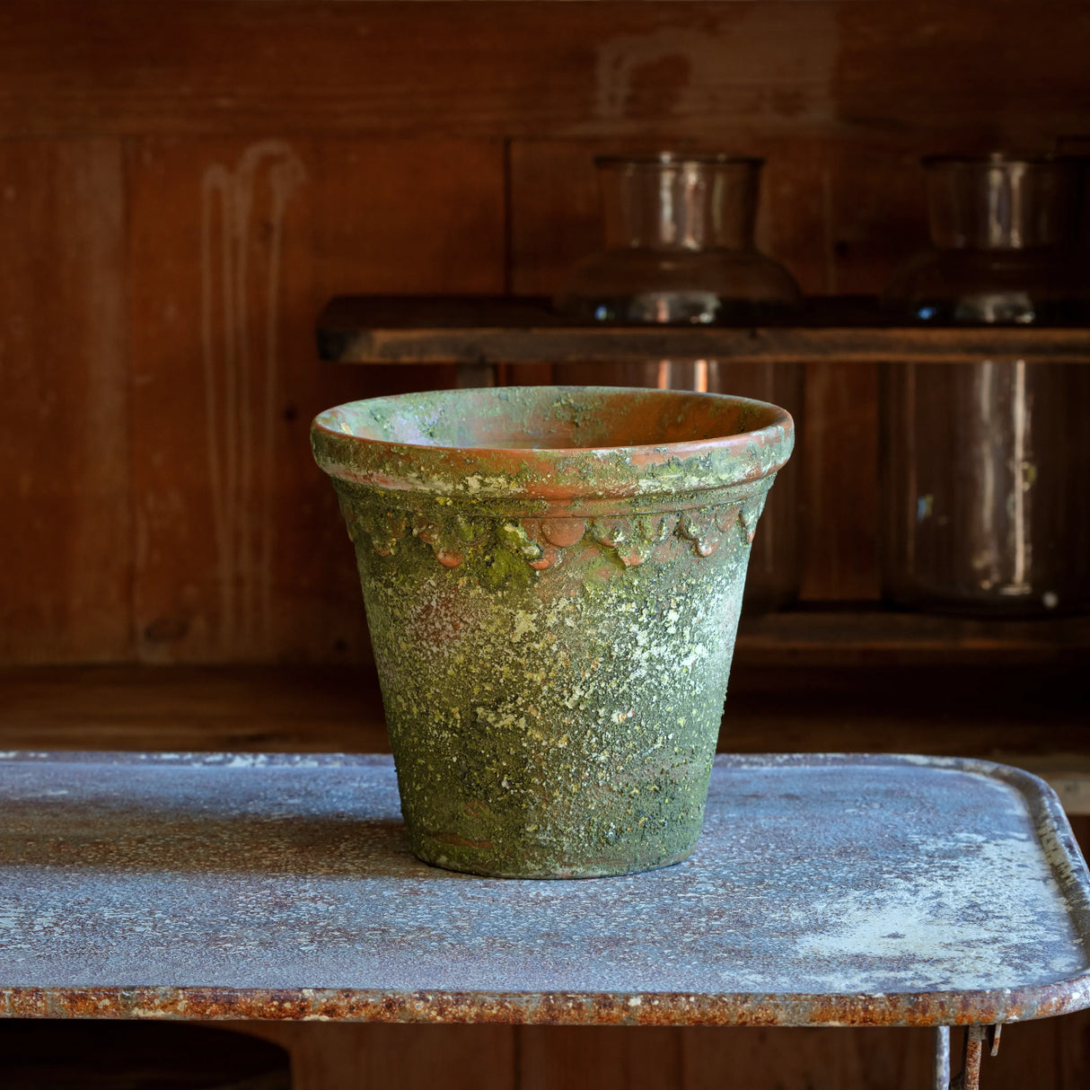 Aged Garden Planter Pot
