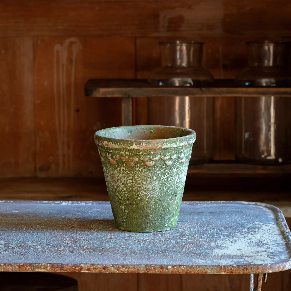 Aged Garden Planter Pot