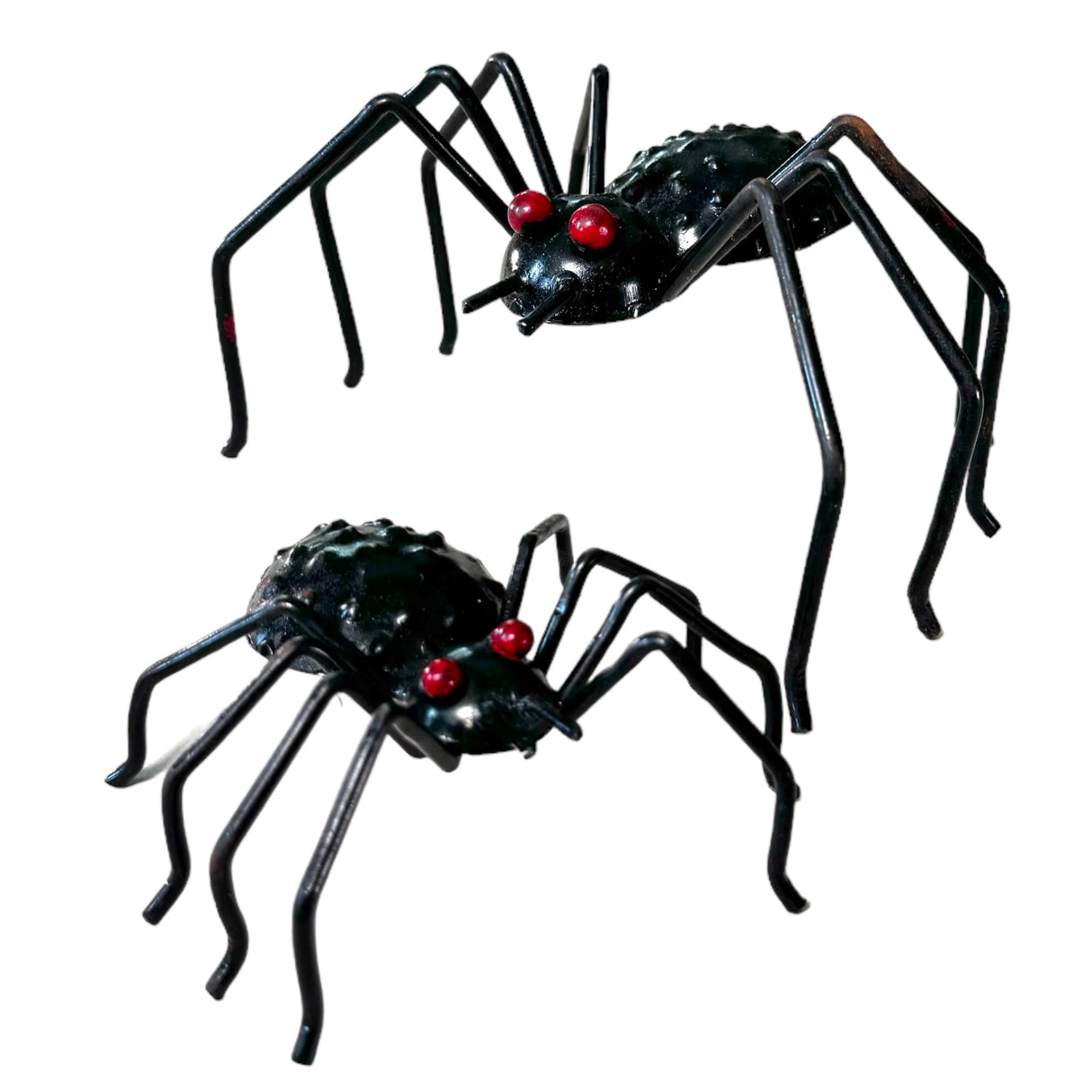 Recycled Metal Black Spiders